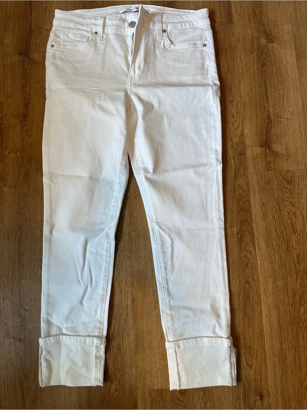 Joe's Jeans White Cuff Crop Denim